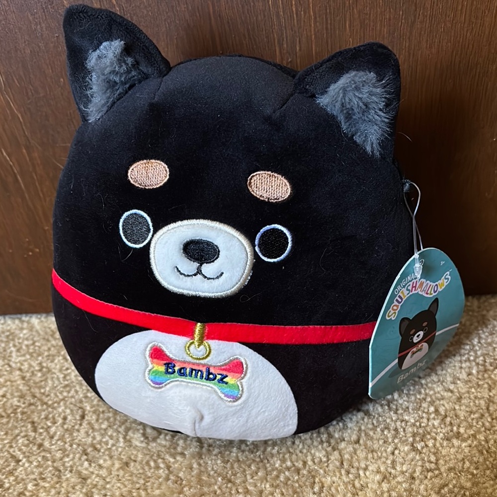 Squishmallows Black Dog Plush